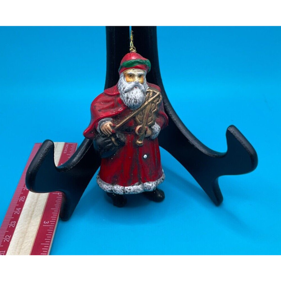 Old World Father Christmas Tree Ornament Decor Vintage Plastic Classic Design - Picture 1 of 3
